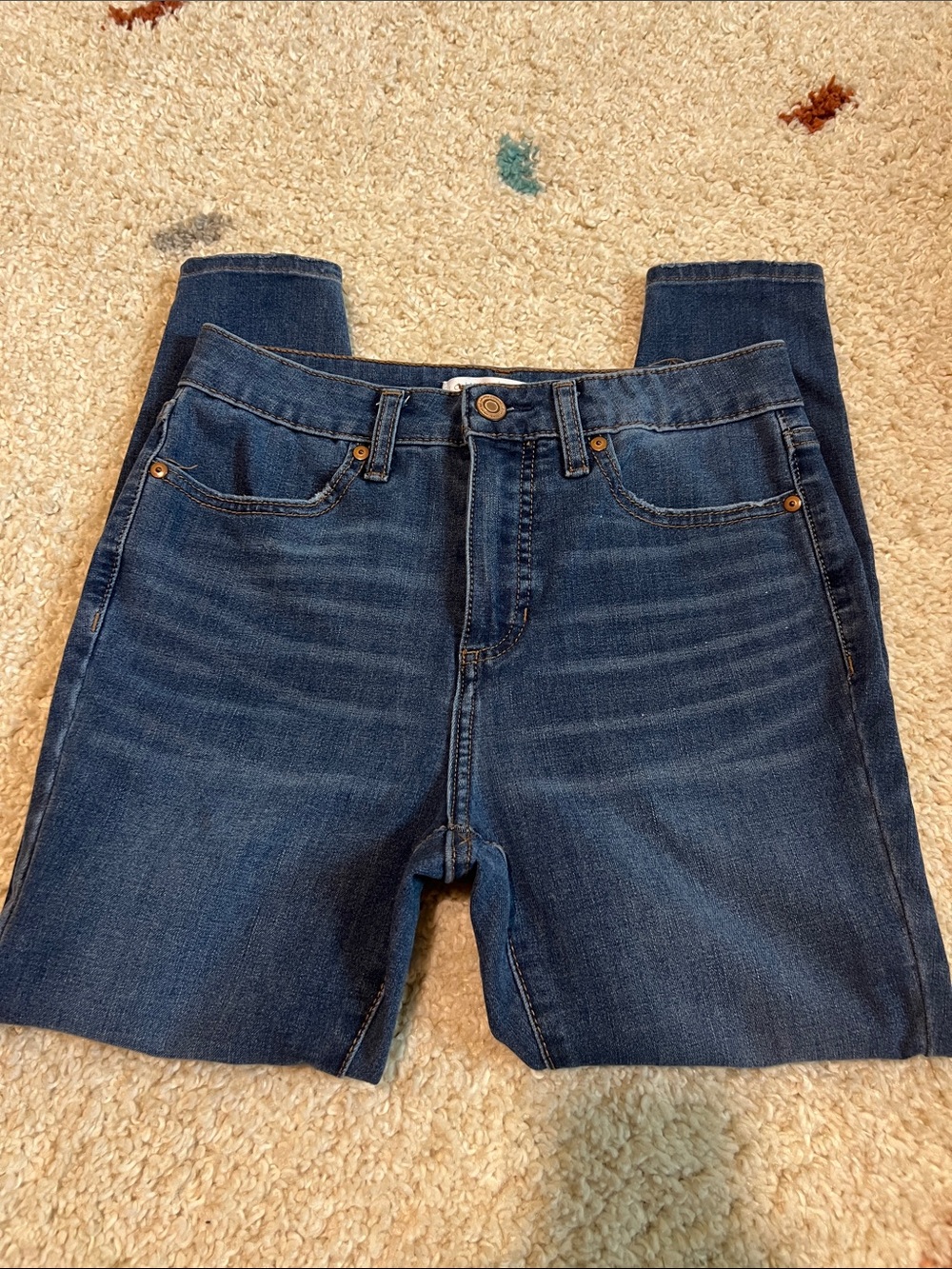 LC Lauren Conrad Dark Blue High-Rise Jeggings